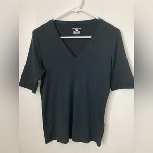 Jones New York Sport, V-Neck Top, Size M, Black, (Women)